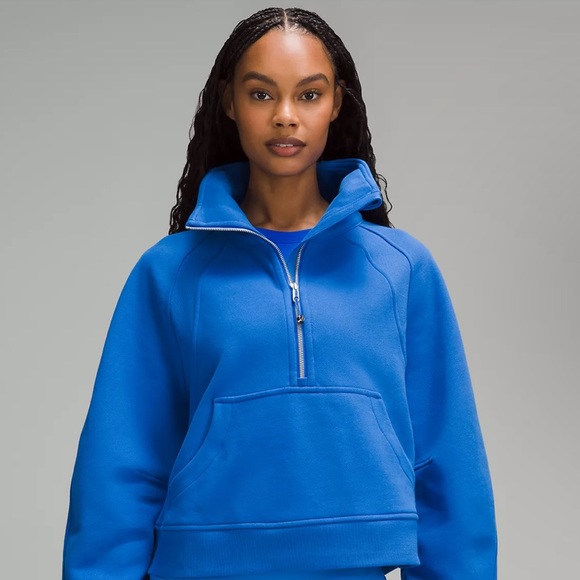 lululemon athletica Tops - Lululemon Scuba Oversized Half Zip-Hoodie in Blue